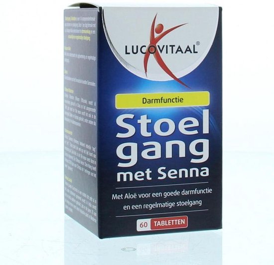 Zij-aanzicht van de doos Lucovitaal Stoelgang met Senna.