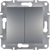 Schneider Electric Asfora Serie - Schakelmateriaal - Inbouw Serieschakelaar -Inbouw - GRIJS - Steekverbindingen voor snelle afwerking