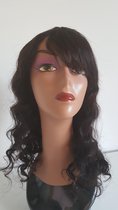 Frazimashop- Europese Remy pruik 22 inch 55 cm -ombre platina blonde steil echt menselijke haren - 100% real human hair 4x4 lace frontaal wig- Europese pre- gepluk pruiken