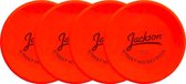 Jackson Set van 4 Hockey Pucks Indoor - Effen Grond - Oranje