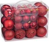 Zinaps Kerstballen - 50 Stuks - Rood