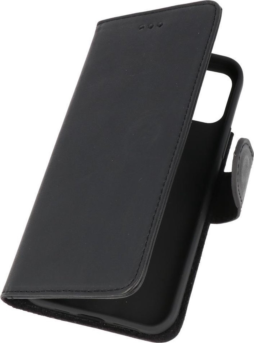 DiLedro Echt Lederen iPhone 12 (Pro) Hoesje Bookcase - Rustic Black