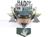 Happy Birthday Land Rover - 3D Pop-up Wenskaart