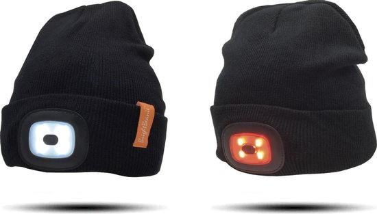 muts met LED verlichting (voor - en achterlicht) USB oplaadbaar -  BrightBeanie beanie... | bol.com