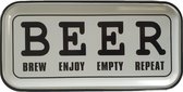 Metalen emaille wandbord wandplaat Beer - Brew Enjoy Empty Repeat - Bier mancave verjaardag cadeau vaderdag kerst sinterklaas