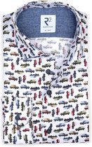R2 Amsterdam - Overhemd Jeep Print - 39 - Heren - Tailored-fit