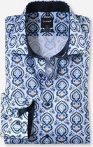 Overhemd Luxor Modern Fit Print Blauw (1278 64 53)