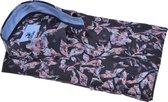 Overhemd Modern Fit Print Navy Bloemen (513902 - 38)