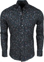 Ferlucci Heren Overhemd met Trendy Design -  Calabria - Stretch -  Groen