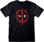 Deadpool Splat Face  Men T-Shirt - Zwart -XXL