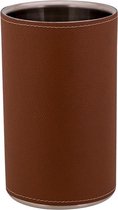 Cosy&Trendy Lahore Wijnkoeler Inox-bruin Leder Ø 12 x 20 cm
