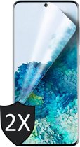 Screenprotector geschikt voor Samsung S20 FE - 2x Glas PET Folie Screen Protector