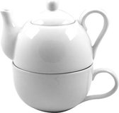 TEASET WHITE - CUP+TEAPOT D10XH16CMCUP=30CL - TEAPOT=40CL