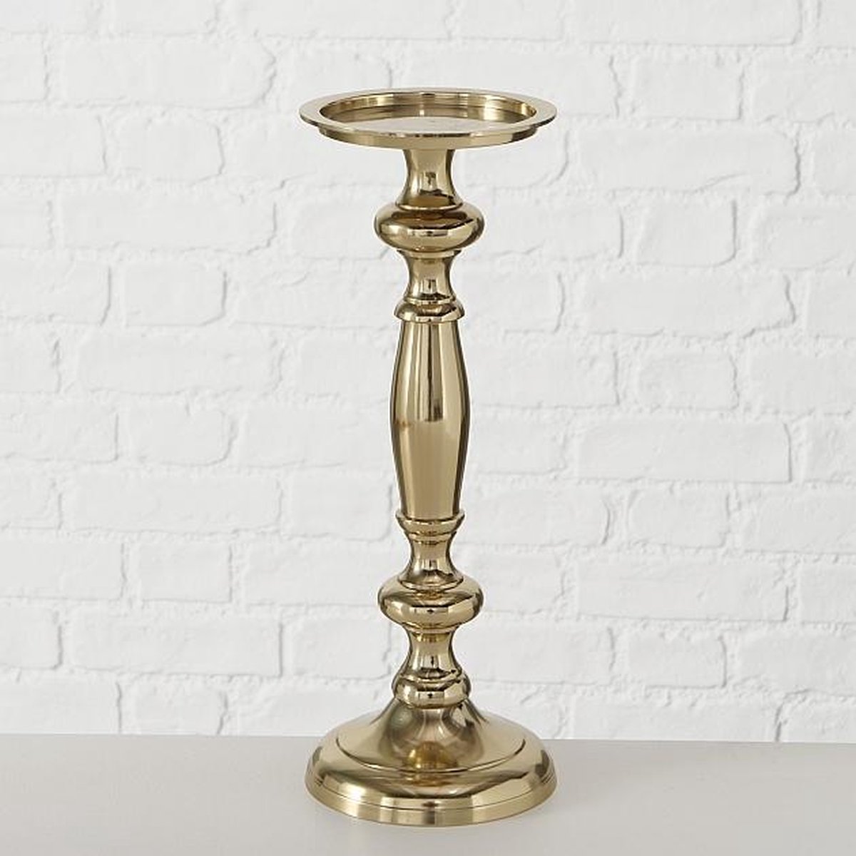 Boltze Kandelaar - 35cm - Goud - Aluminium - kaars max. Ø10.5 cm