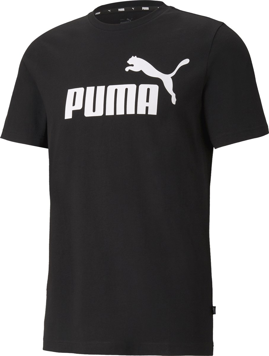 PUMA ESS Logo Tee Heren T-shirt - Zwart - Maat L - PUMA