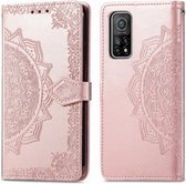 iMoshion Mandala Booktype Xiaomi Mi 10T (Pro) hoesje - Rosé Goud
