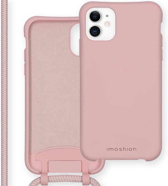 iMoshion Color Backcover met afneembaar koord iPhone 11 hoesje - Roze | bol .com
