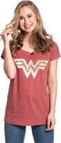 DC Comics Wonder Woman Dames Tshirt -XXL- Golden Symbol Rood