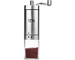 Handmatige koffiemolen bonenmaler met verstelbare standen - koffiebonen maler van sterk RVS - Koffiemaler - VDN Handmatige koffiemolen bonenmaler met verstelbare standen - koffiebonen maler van sterk RVS - Koffiemaler - VDN