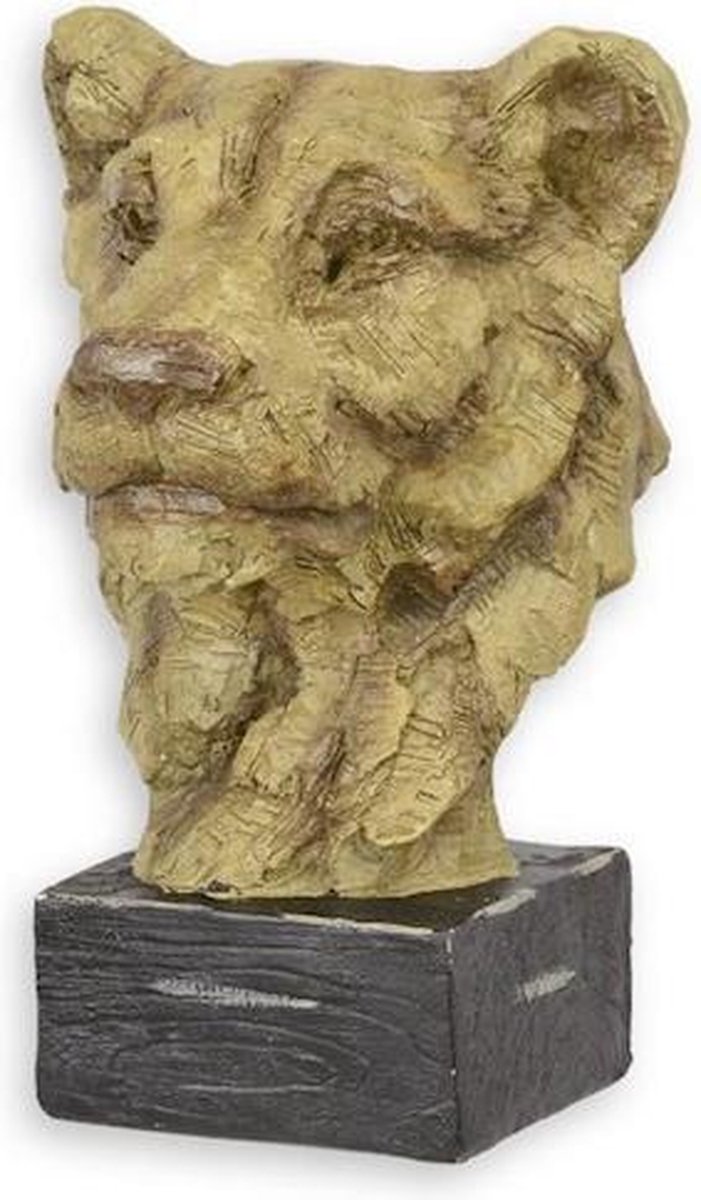 MadDeco - beeldje - Leeuw - Leeuwin  - op - sokkel