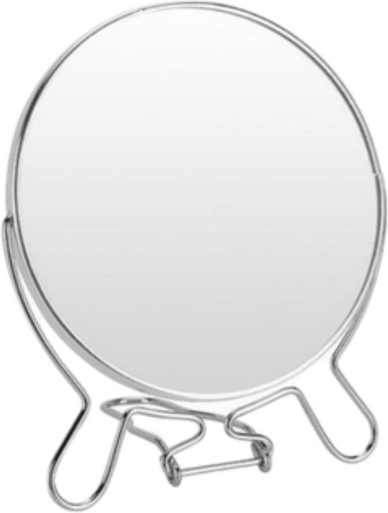 MARBEAUX Make up Spiegel - Rond - Met Vergroting - Kantelbaar - Compact - 9 cm - Scheerspiegel - Staand