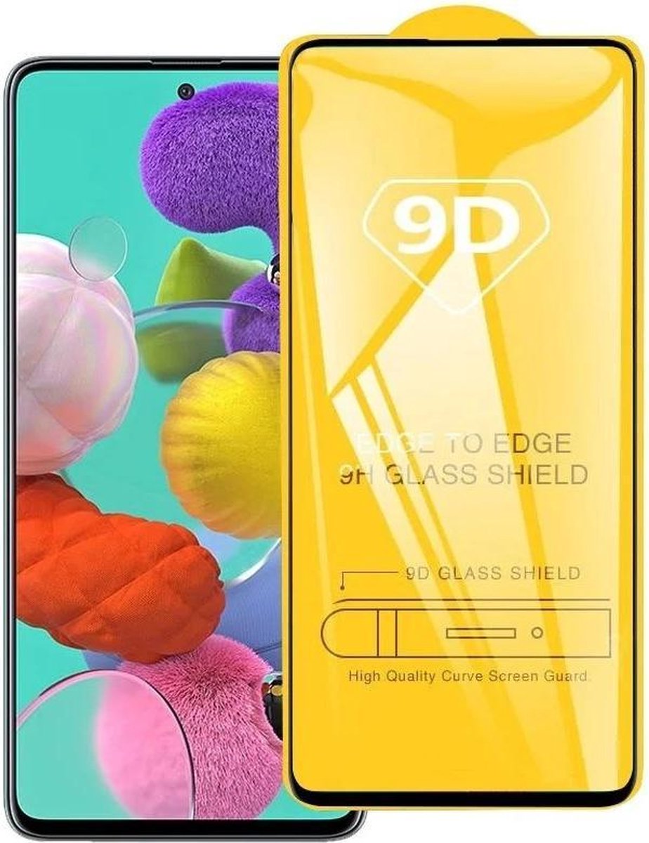 Samsung Galaxy A71 Full Glue Curved Screenprotector - Tempered Glass (Beschermglas)