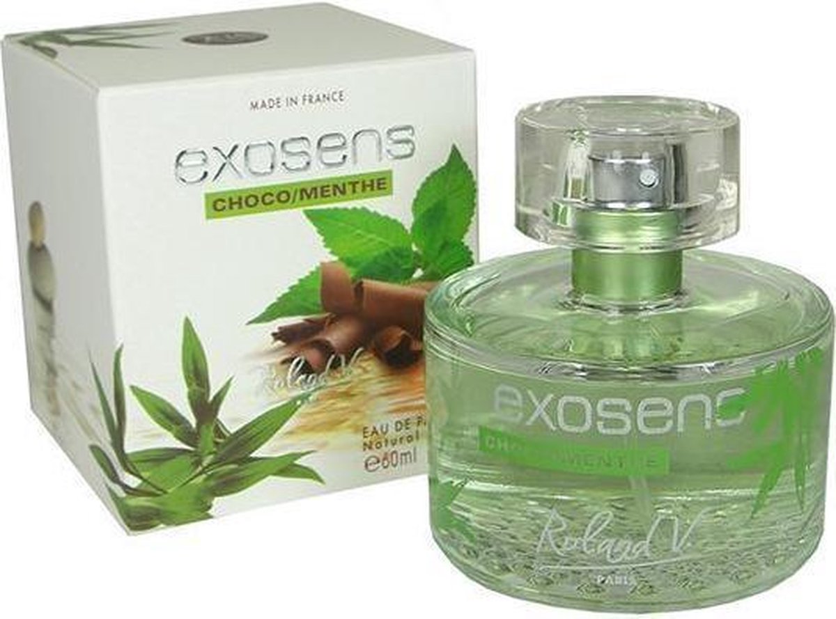 Exosens parfum Choco/Menthe een heerlijke frisse geur met Munt, Karamel en Chocolade.