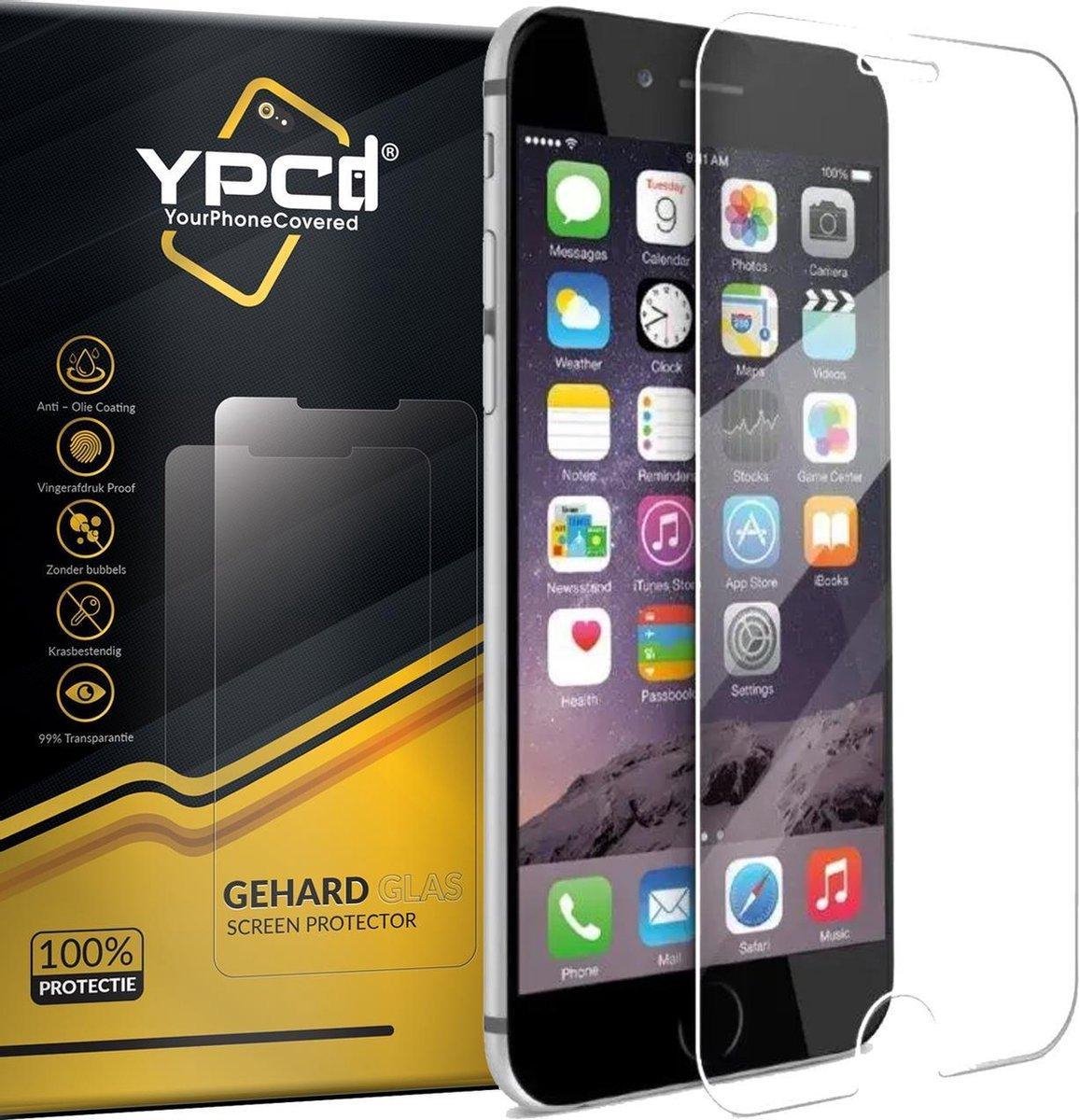 YPCd® Geschikt voor Apple iPhone 6 - iPhone 6s Glass Screenprotector
