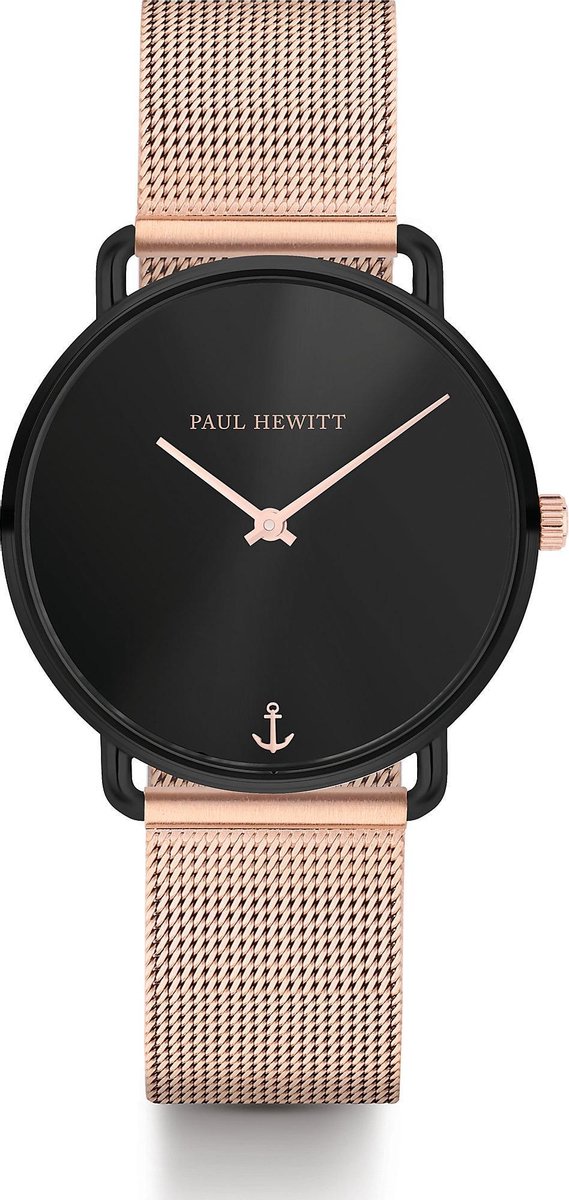 Paul Hewitt Miss Ocean Line Black Sunray Horloge - Goudkleurig