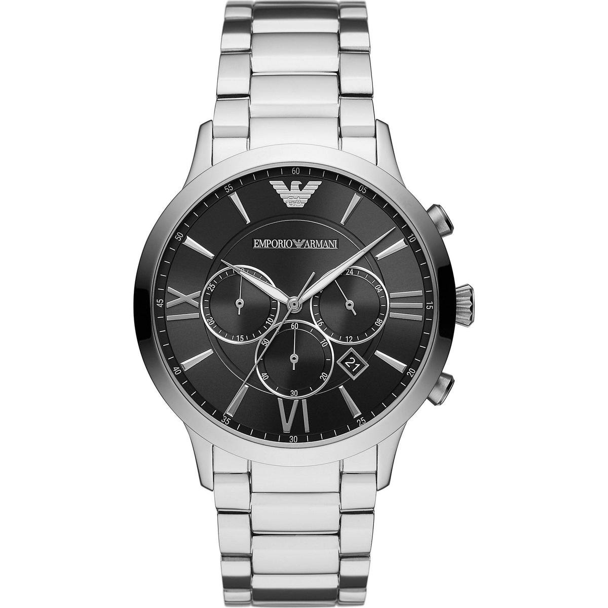 Emporio Armani Giovanni AR11208 Horloge - Staal - Zilverkleurig - Ø 42 mm