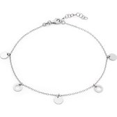 FAVS Damen-Fußkette Kreis 925er Silber rhodiniert One Size 87728218