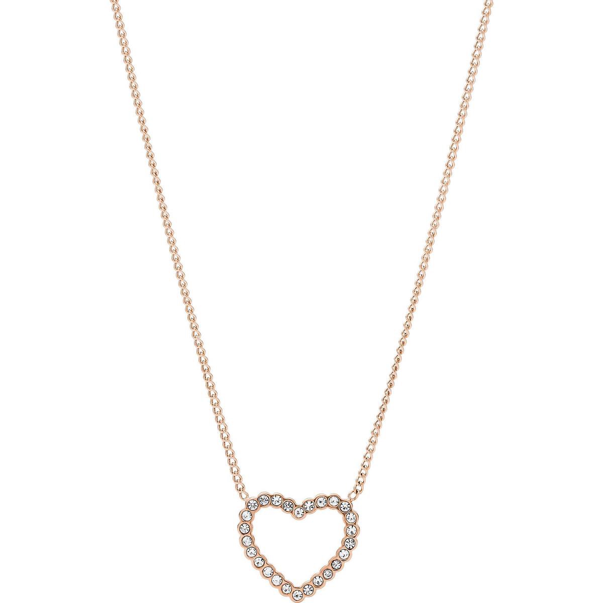 Fossil Damesketting Staal glas steen One Size 87639851