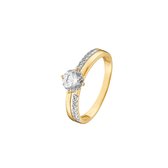 Favs Dames Dames Ring 1 Zirconia 56 Goud 32000526