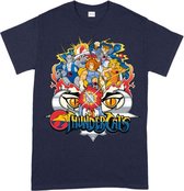 Thundercats in Action Group Shot  T-Shirt - Blue - S