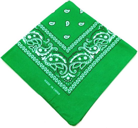 Hip Hop Bandana 100% Katoen Bandana Licht Groen Vierkante Sjaal 55cm * 55cm Hoofdband Gedrukt Voor vrouwen/Mannen/Jongens/Meisjes 2019 Mode