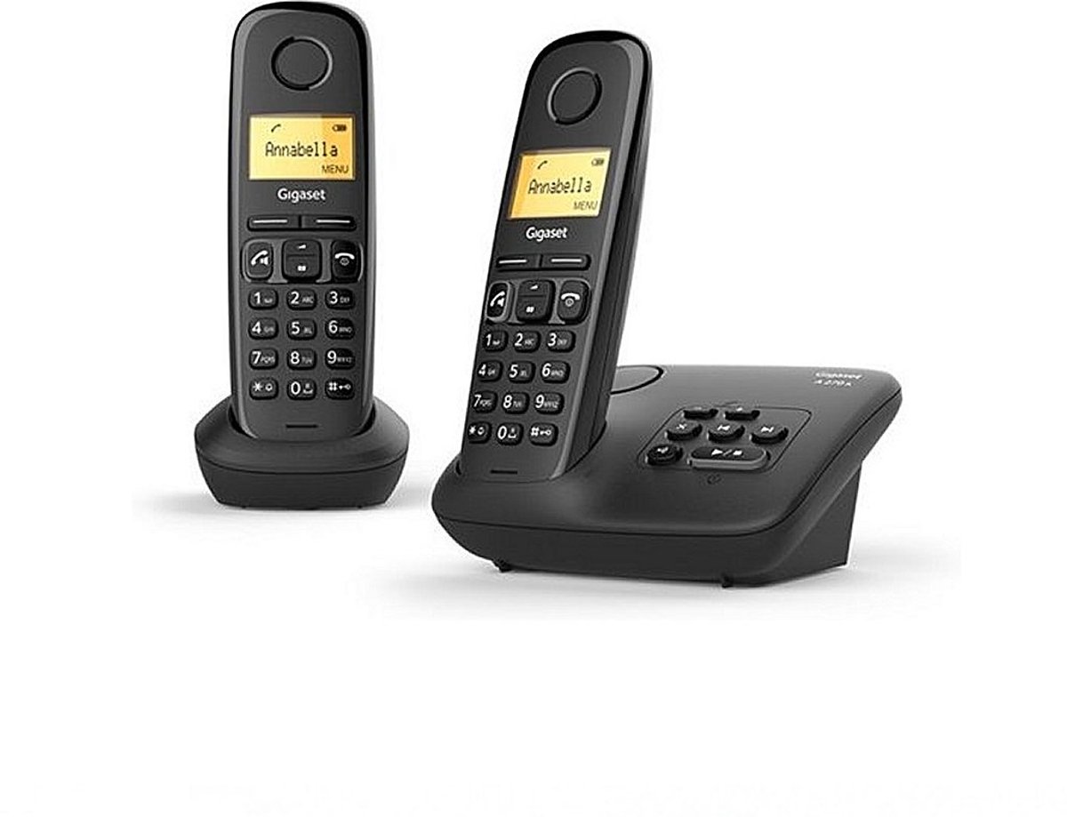 Gigaset A270A - Duo DECT telefoon - met antwoordapparaat - Zwart