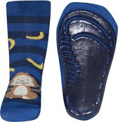 Ewers antislip sokken Blauw met apen