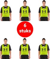 Under Armour - hesjes – 6 stuks – hesjes voetbal  - groen – veiligheidshesje – maat senior - hesje