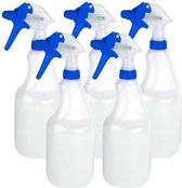 Maus sprayflacon leeg - 5 stuks spray bottle blauw - kunststof sprayer 600 ml - Plantenspuit met trigger