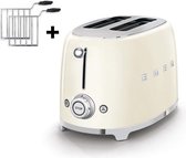 Smeg TSF01CREU broodrooster + GRATIS Smeg sandwichrekken t.w.v. 33,00