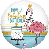 Fabulous birthday heliumballon - Gevuld met helium