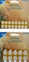 Joy!Crafts Set / Tissue Tape / Kleefstof Rondjes / Dubbelzijdig Tape / Lijm Tape rondje met lipje / 220 stuks / 2 maten