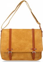 David Jones schoudertas-messenger bag - Geel multi