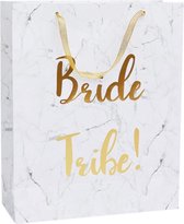 Smiffys Feest Decoratie Bride Tribe Gift Bag Wit/Goudkleurig
