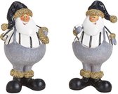 Alinterieur - Kerstman - Staand - Dikke buik - Zwartgoudwit