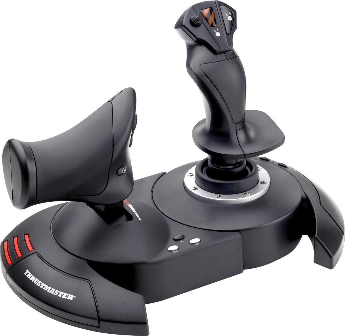 Thrustmaster T.Flight HOTAS X, joystick en throttle met dubbel roersysteem, drukknoppen en programmeerbare assen, draaigreep, PC/USB-compatibel - Thrustmaster