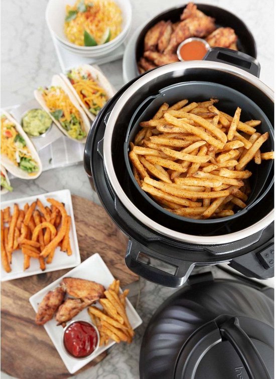 Instant Pot Duo Crisp 7,6L multicooker met airfryer - Snelkoken, sauteren, stomen, slow cook, sous vide, warmhouden, air fry, roosteren, bakken, braden en dehydrateren.