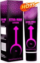 XTRA-MAN Erotische Stimulerende Massage Crème voor Mannen - 50g. Restpartij nog 2 maanden geldig. 3 stuks voor 25 euro.