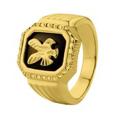 Lucardi - Gold plated zegelring adelaar