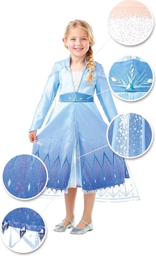 RUBIES FRANCE - Elsa Frozen 2 kostuum voor meisjes - Premium - 122/128 (7-8 jaar)